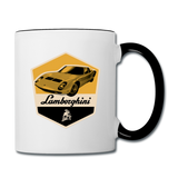 Vintage Cars - Lamborghini - Contrast Coffee Mug - white/black