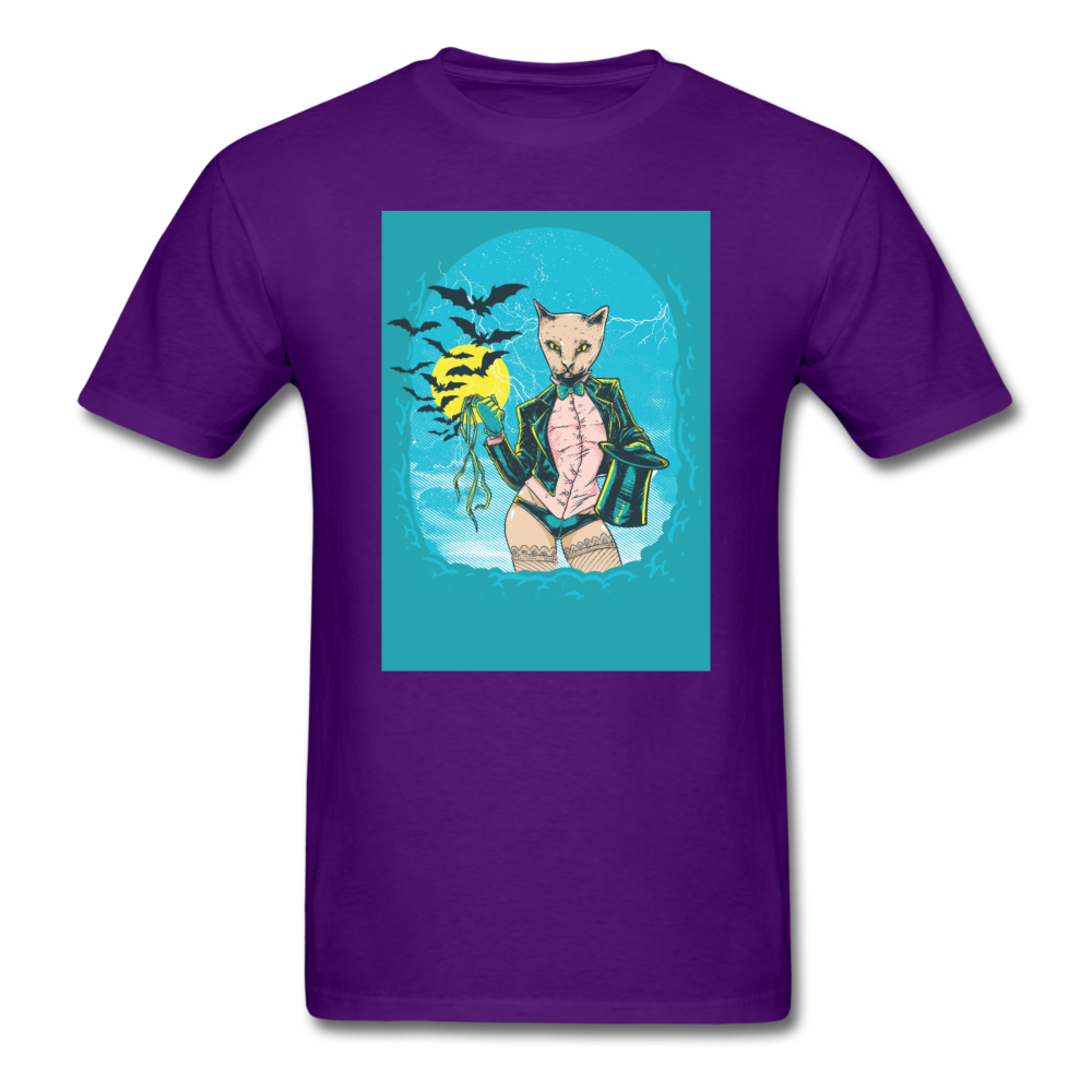 Cat And Bats - Unisex Classic T-Shirt - purple