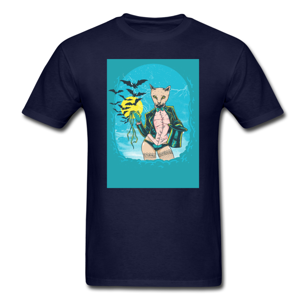 Cat And Bats - Unisex Classic T-Shirt - navy