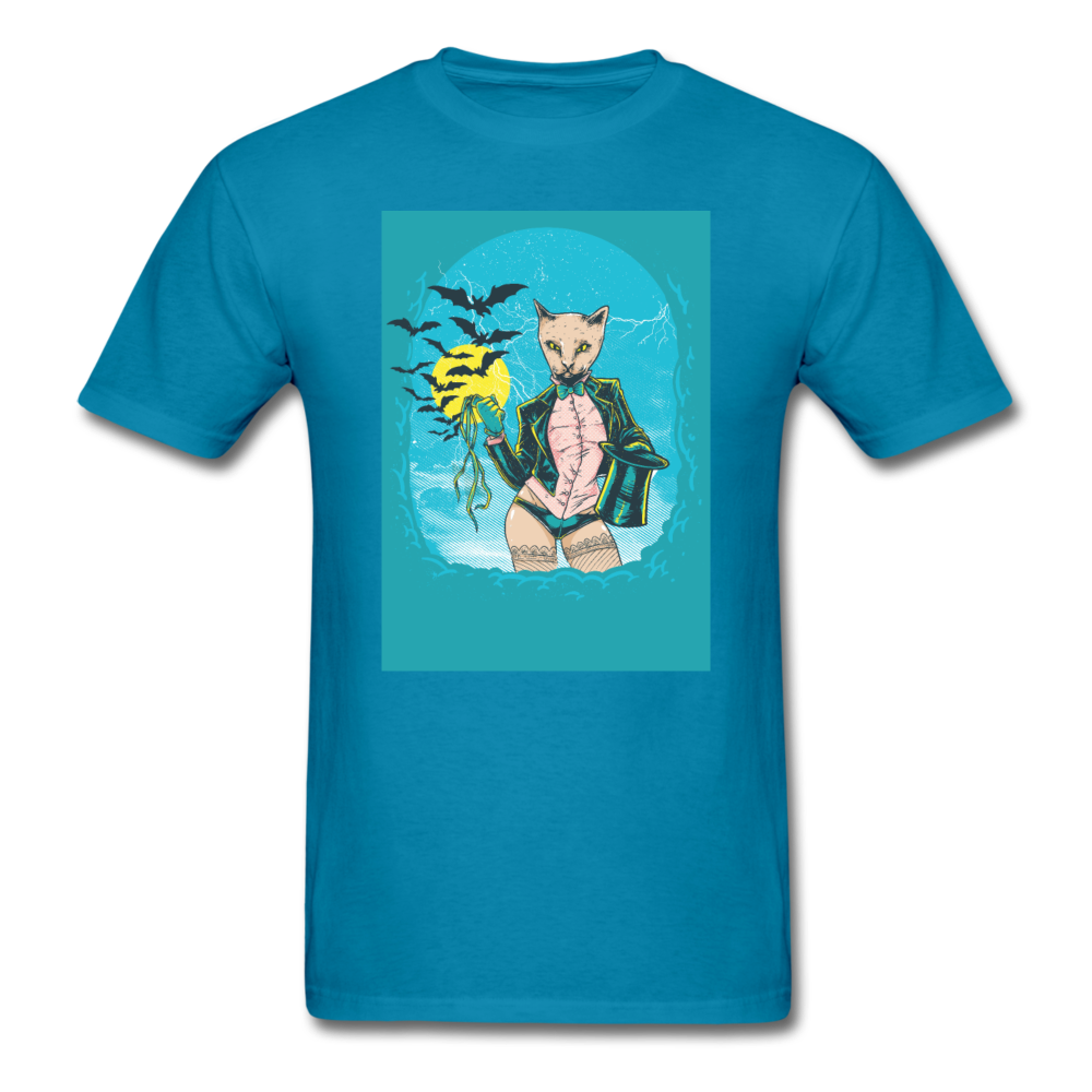 Cat And Bats - Unisex Classic T-Shirt - turquoise