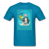 Cat And Bats - Unisex Classic T-Shirt - turquoise