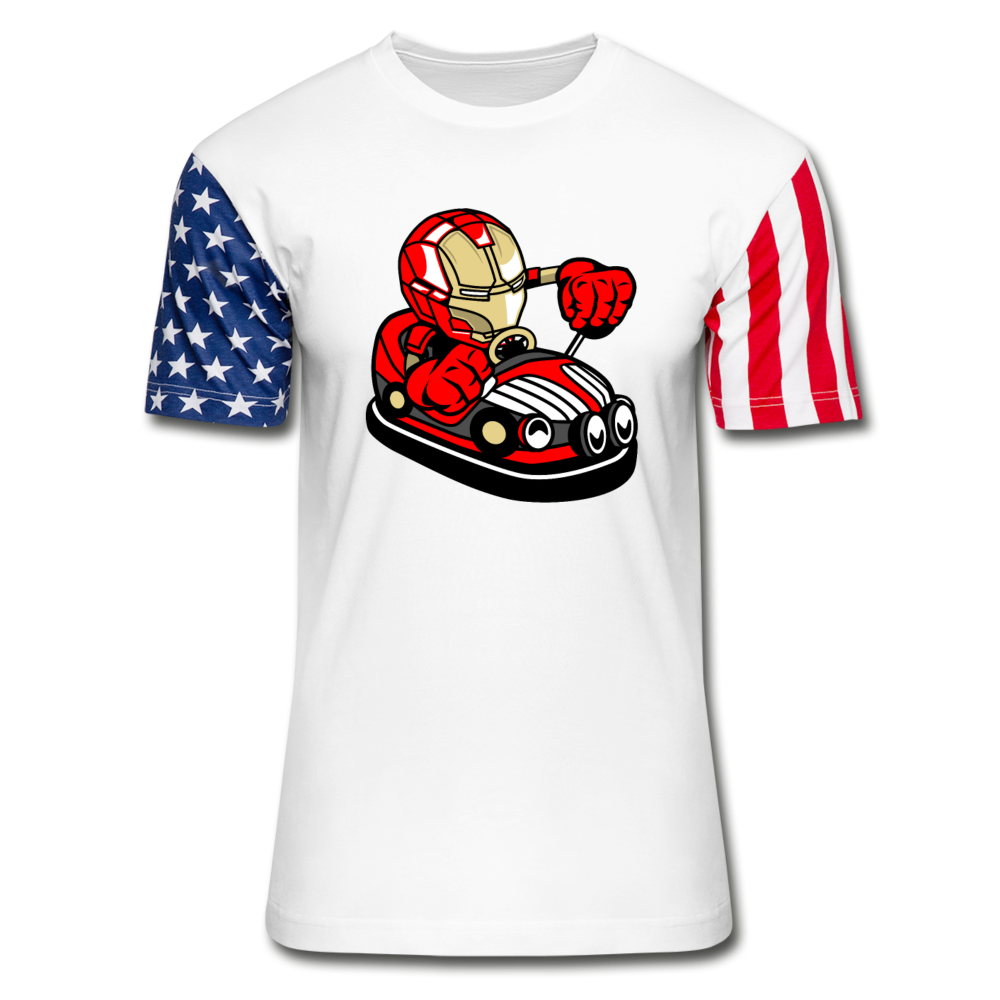 Iron Man - Bumper Car - Stars & Stripes T-Shirt - white