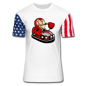 Iron Man - Bumper Car - Stars & Stripes T-Shirt - white