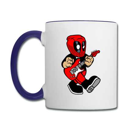 Deadpool - Rockstar - Contrast Coffee Mug - white/cobalt blue