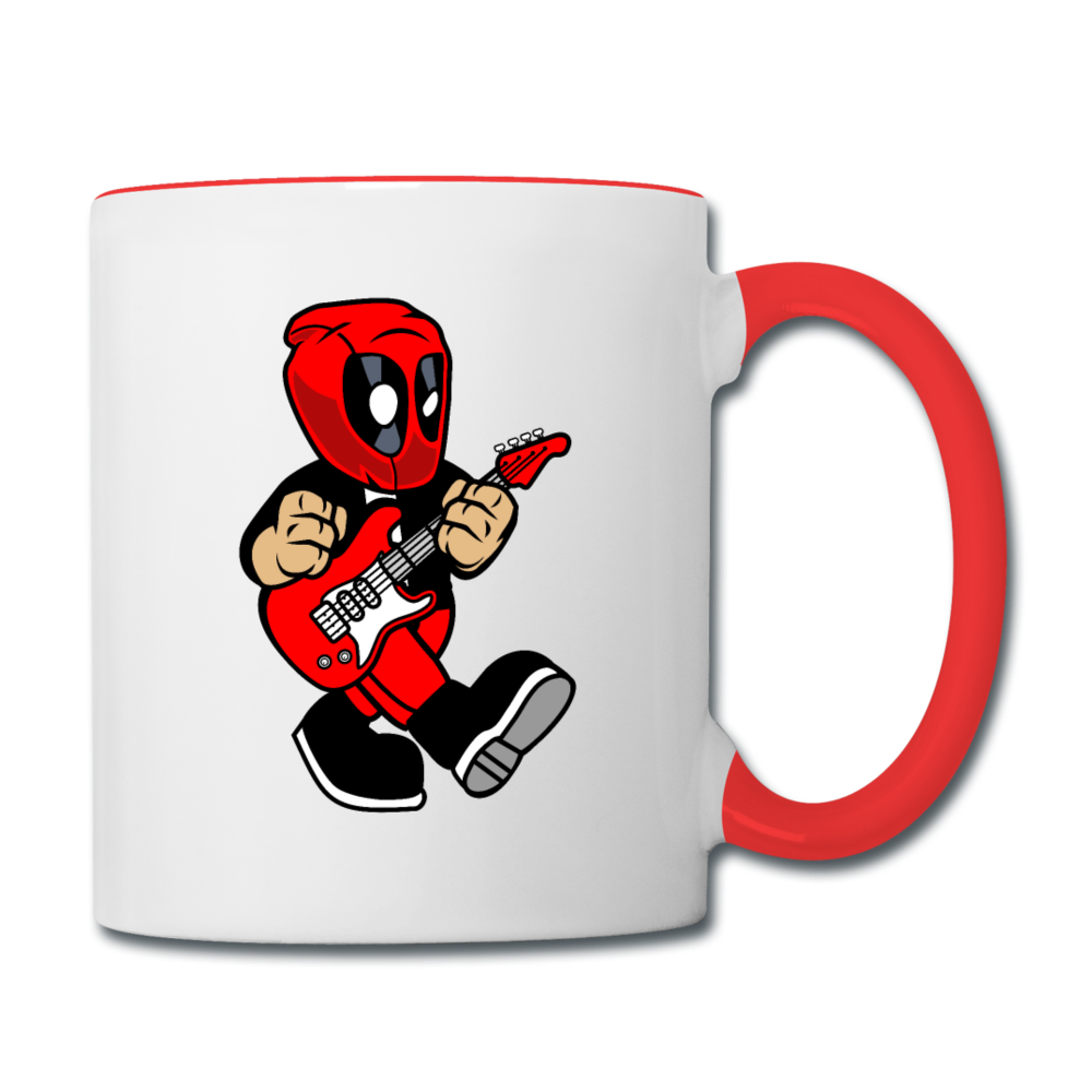 Deadpool - Rockstar - Contrast Coffee Mug - white/red