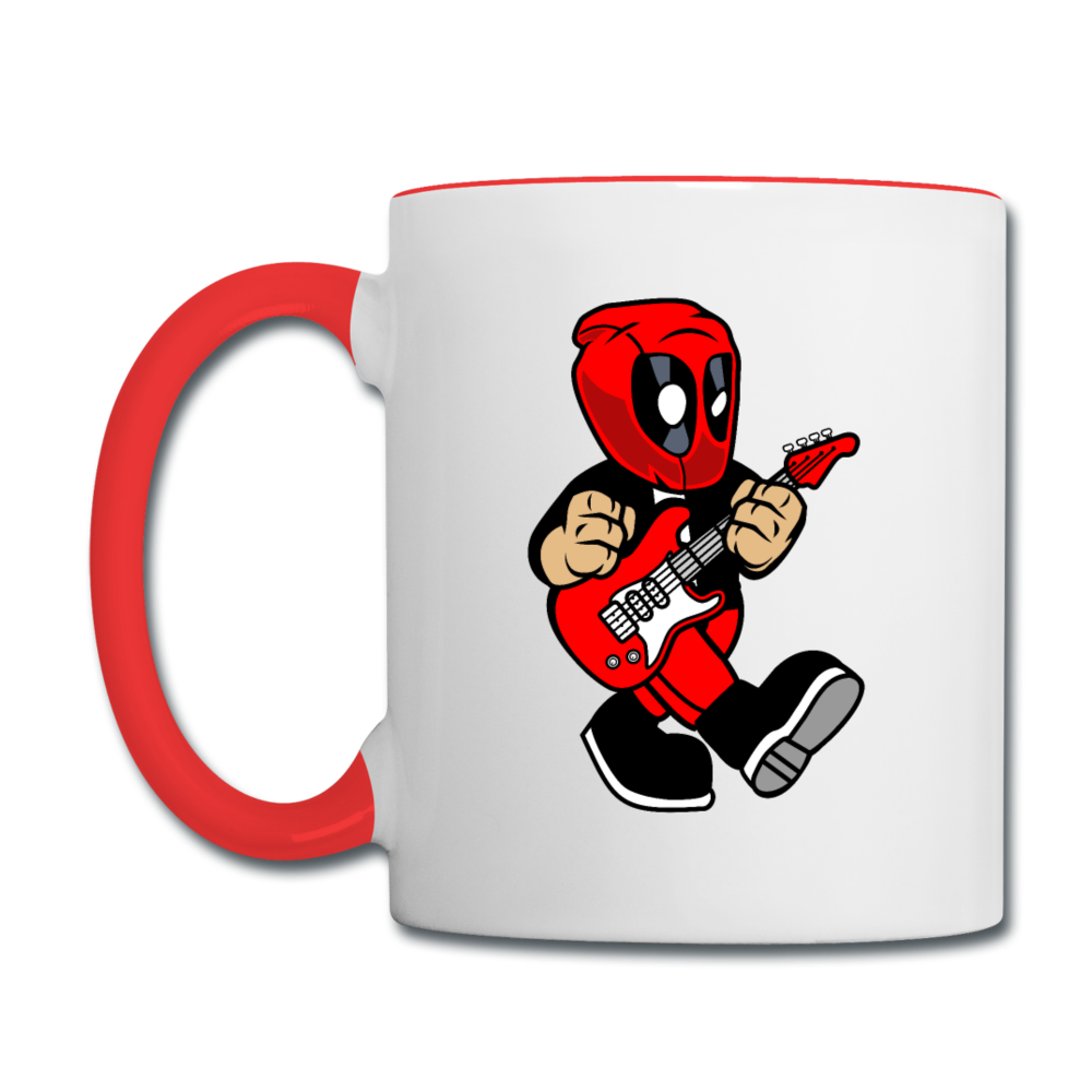 Deadpool - Rockstar - Contrast Coffee Mug - white/red