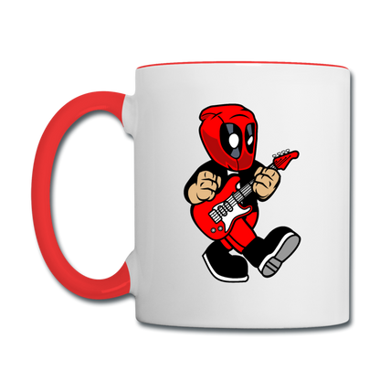 Deadpool - Rockstar - Contrast Coffee Mug - white/red