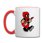 Deadpool - Rockstar - Contrast Coffee Mug - white/red