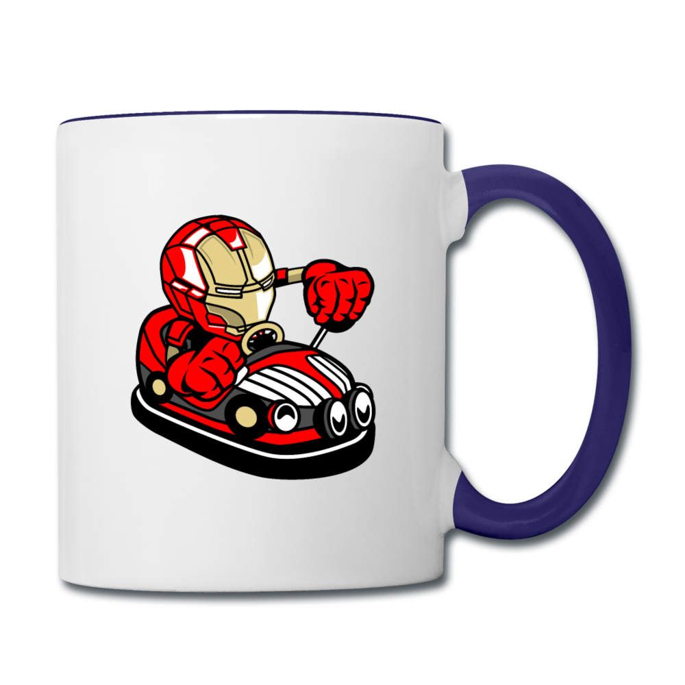 Iron Man - Bumper Car - Contrast Coffee Mug - white/cobalt blue