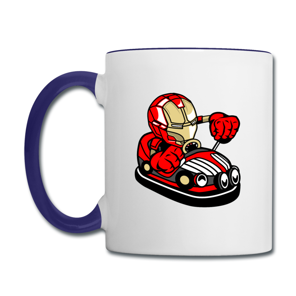 Iron Man - Bumper Car - Contrast Coffee Mug - white/cobalt blue