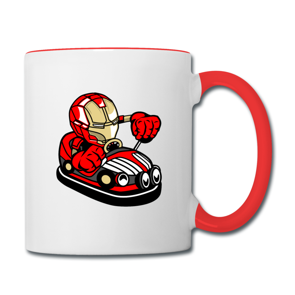 Iron Man - Bumper Car - Contrast Coffee Mug - white/red