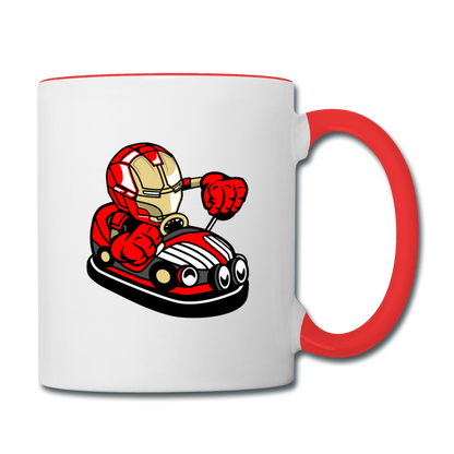 Iron Man - Bumper Car - Contrast Coffee Mug - white/red