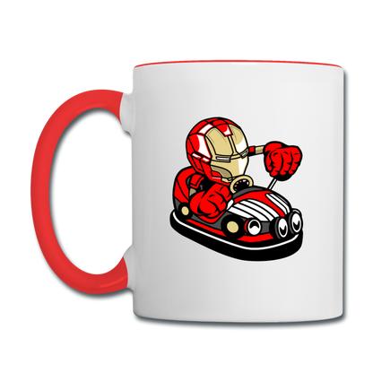 Iron Man - Bumper Car - Contrast Coffee Mug - white/red