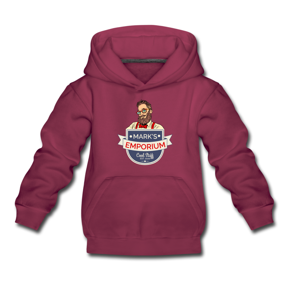 SPOD - Mark's Emporium Logo - Kids‘ Premium Hoodie - burgundy