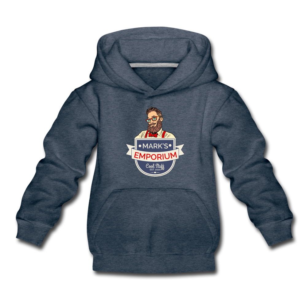 SPOD - Mark's Emporium Logo - Kids‘ Premium Hoodie - heather denim