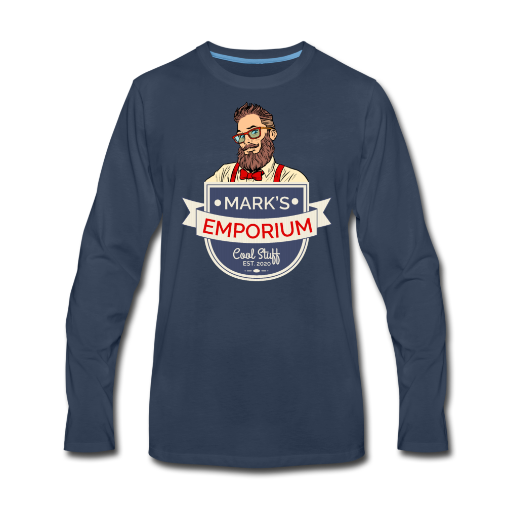 SPOD - Mark's Emporium Logo - Men's Premium Long Sleeve T-Shirt - navy