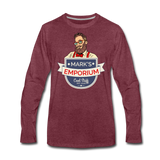 SPOD - Mark's Emporium Logo - Men's Premium Long Sleeve T-Shirt - heather burgundy