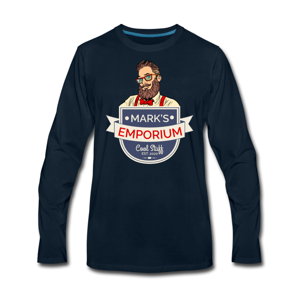 SPOD - Mark's Emporium Logo - Men's Premium Long Sleeve T-Shirt - deep navy