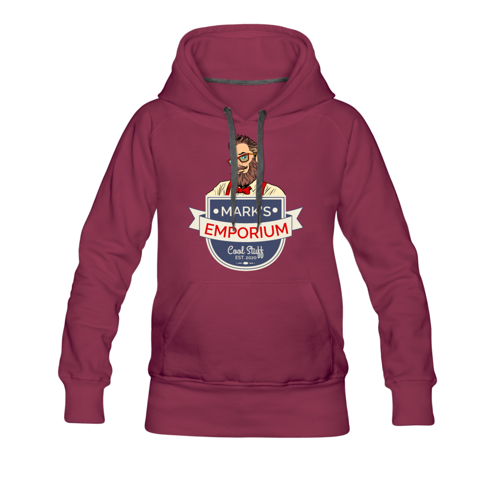 SPOD - Mark's Emporium Logo - Women’s Premium Hoodie - burgundy