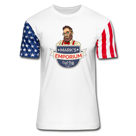 SPOD - Mark's Emporium Logo - Stars & Stripes T-Shirt - white