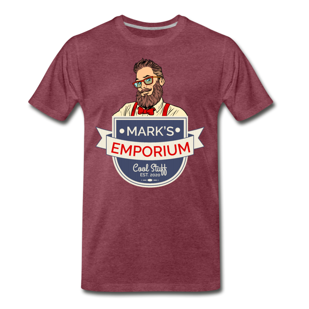 SPOD - Mark's Emporium Logo - Men's Premium T-Shirt - v1 - heather burgundy