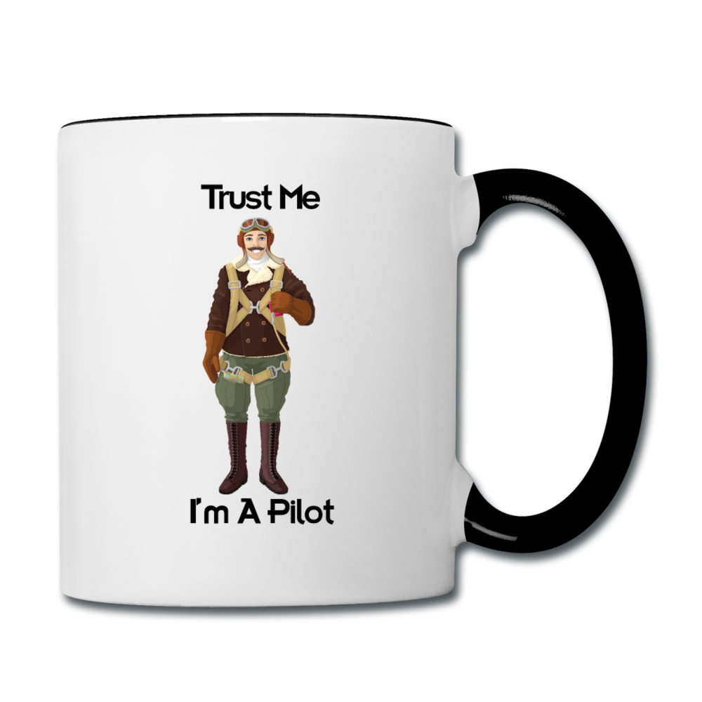 Trust Me I'm A Pilot - Airman - Contrast Coffee Mug - white/black