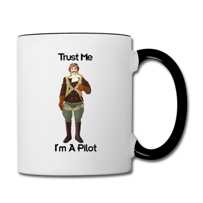 Trust Me I'm A Pilot - Airman - Contrast Coffee Mug - white/black