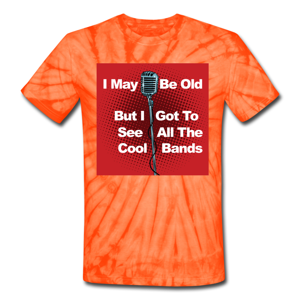 Cool Bands - Unisex Tie Dye T-Shirt - spider orange