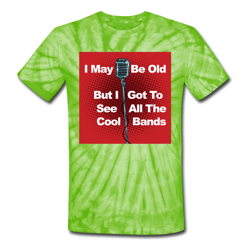 Cool Bands - Unisex Tie Dye T-Shirt - spider lime green