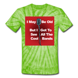 Cool Bands - Unisex Tie Dye T-Shirt - spider lime green