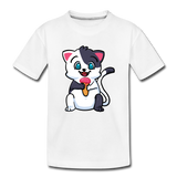 Cat - Ice Cream - Toddler Premium T-Shirt - white