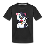 Cat - Ice Cream - Toddler Premium T-Shirt - black
