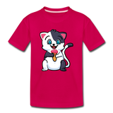 Cat - Ice Cream - Toddler Premium T-Shirt - dark pink