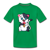 Cat - Ice Cream - Toddler Premium T-Shirt - kelly green