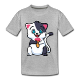 Cat - Ice Cream - Kids' Premium T-Shirt - heather gray