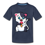 Cat - Ice Cream - Kids' Premium T-Shirt - navy