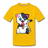Cat - Ice Cream - Kids' Premium T-Shirt - sun yellow