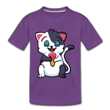 Cat - Ice Cream - Kids' Premium T-Shirt - purple