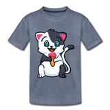 Cat - Ice Cream - Kids' Premium T-Shirt - heather blue