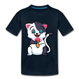 Cat - Ice Cream - Kids' Premium T-Shirt - deep navy