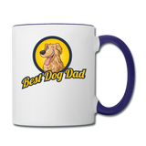 Best Dog Dad - Contrast Coffee Mug - white/cobalt blue