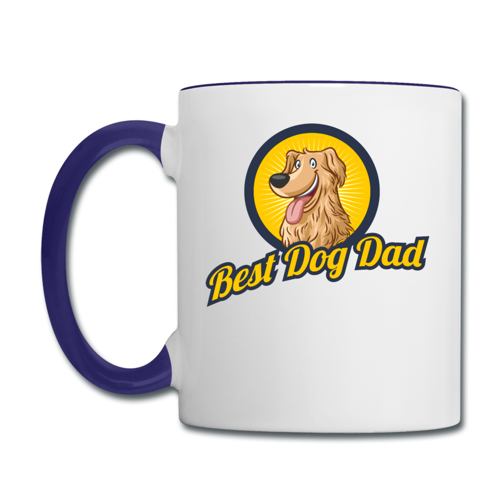 Best Dog Dad - Contrast Coffee Mug - white/cobalt blue