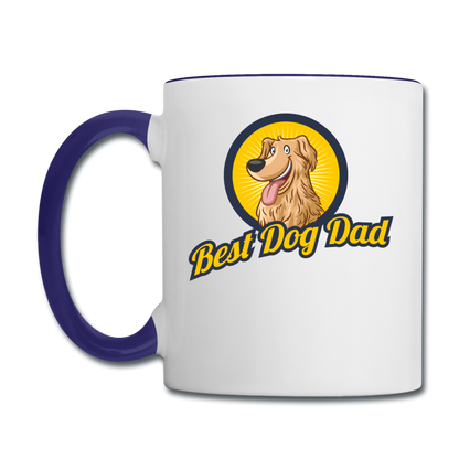 Best Dog Dad - Contrast Coffee Mug - white/cobalt blue