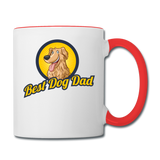 Best Dog Dad - Contrast Coffee Mug - white/red