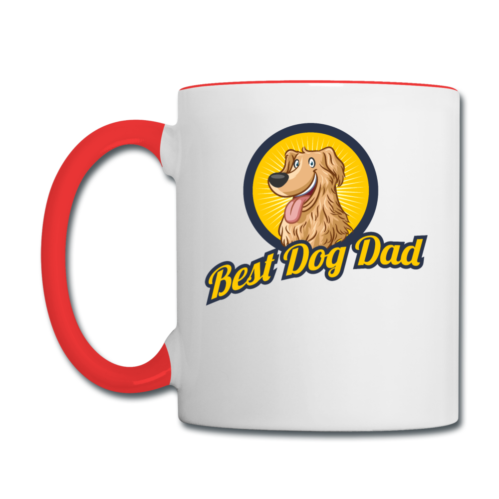 Best Dog Dad - Contrast Coffee Mug - white/red