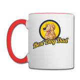 Best Dog Dad - Contrast Coffee Mug - white/red
