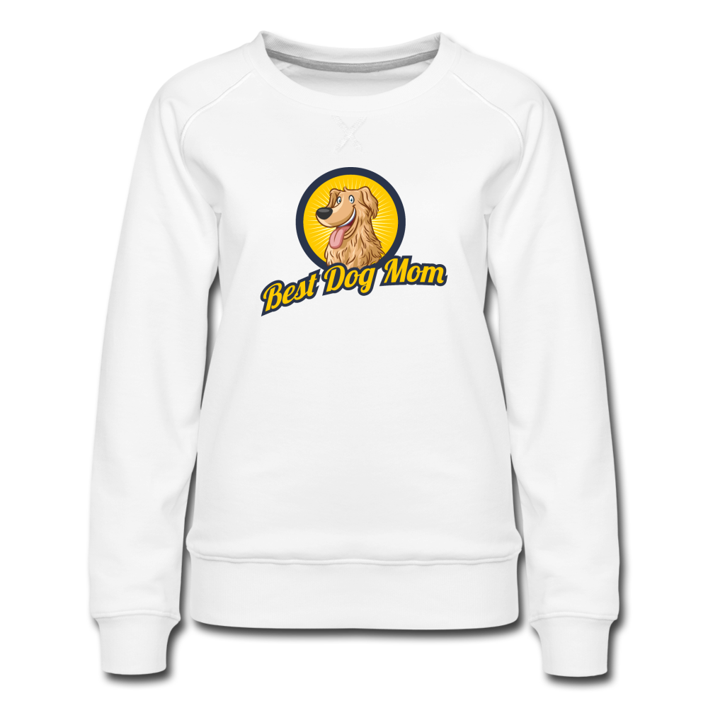 Best Dog Mom - Women’s Premium Sweatshirt - white