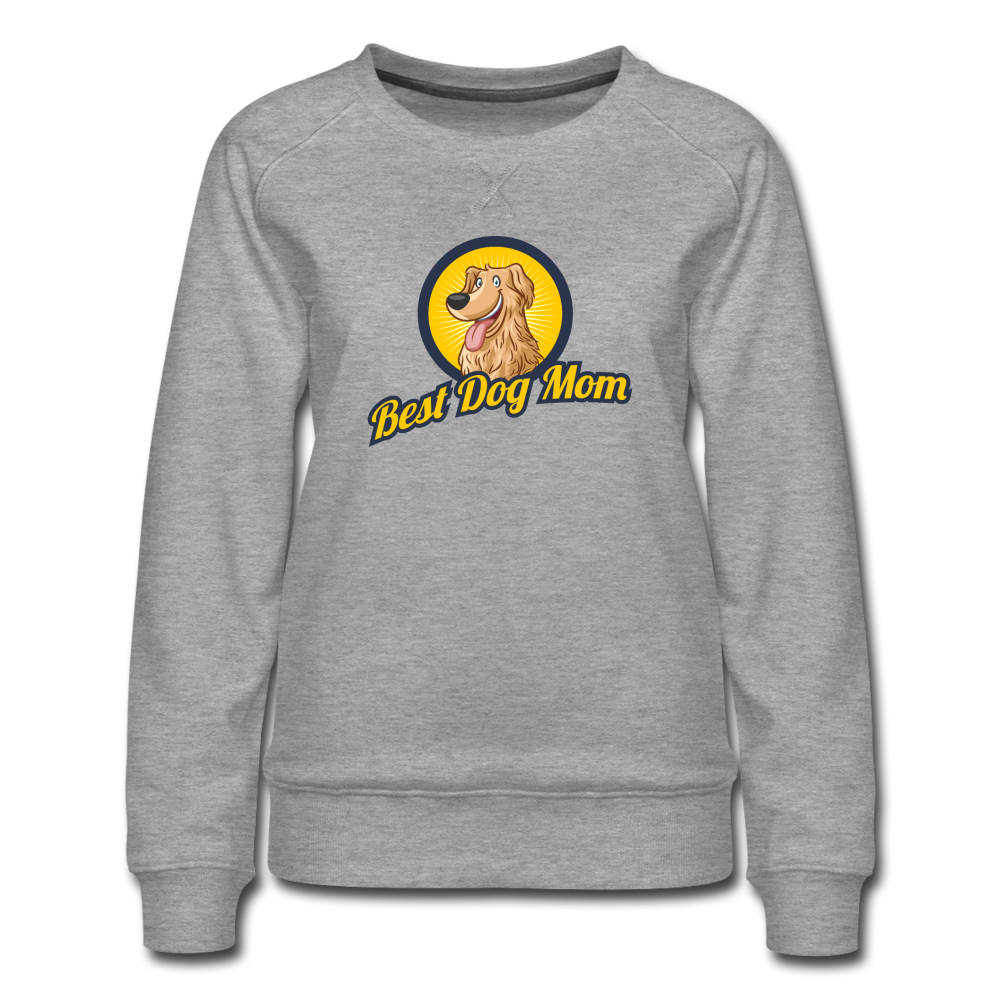 Best Dog Mom - Women’s Premium Sweatshirt - heather gray