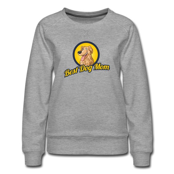 Best Dog Mom - Women’s Premium Sweatshirt - heather gray