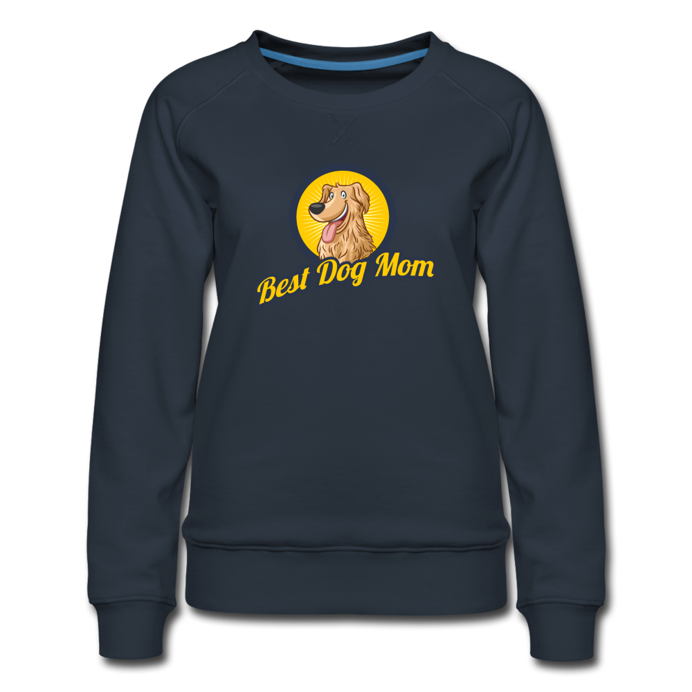 Best Dog Mom - Women’s Premium Sweatshirt - navy